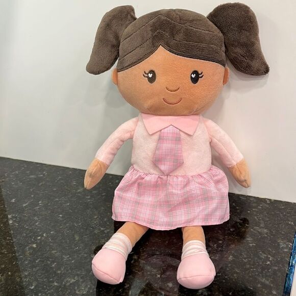RUSS Cuddle & Co SOPHIE School Girl Pink Brown 12" Soft Plush Doll Plaid… - Picture 1 of 4